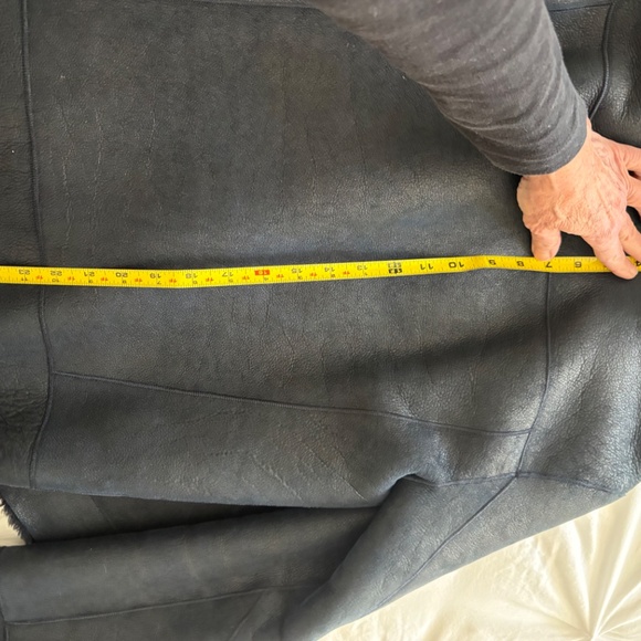 Helmut Lang Genuine Leather and Shearling Coat Jacket Size S - Picture 6 of 12